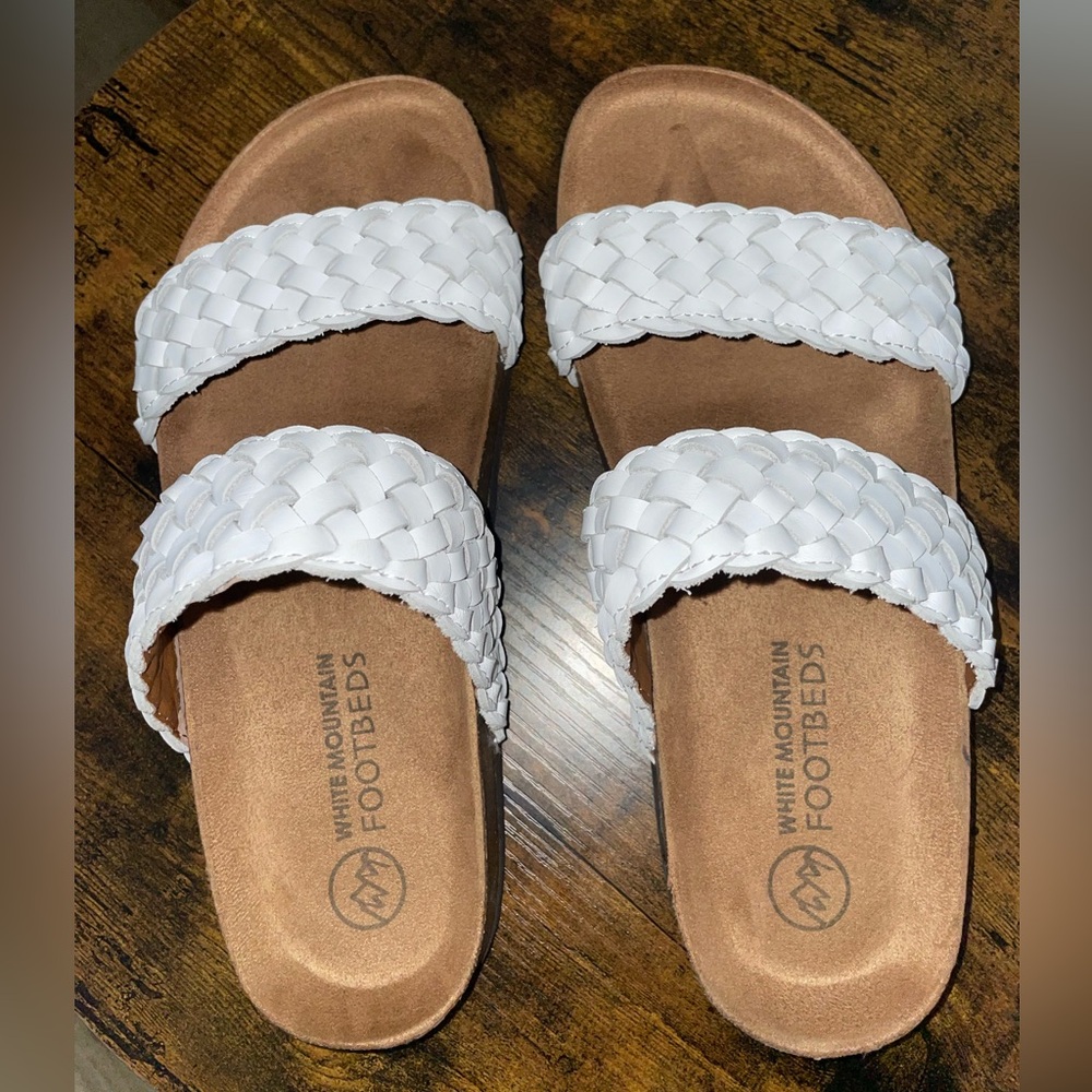 White Mountain Harpoon Leather Women Sandals